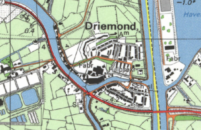 Kaart Driemond 1981, uitsnede